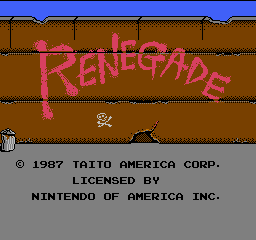 Renegade (USA) Title Screen